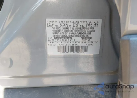 2021 Nissan Kicks Sv Xtronic Cvt from USA, damaged, VIN 3N1CP5CVXML522529